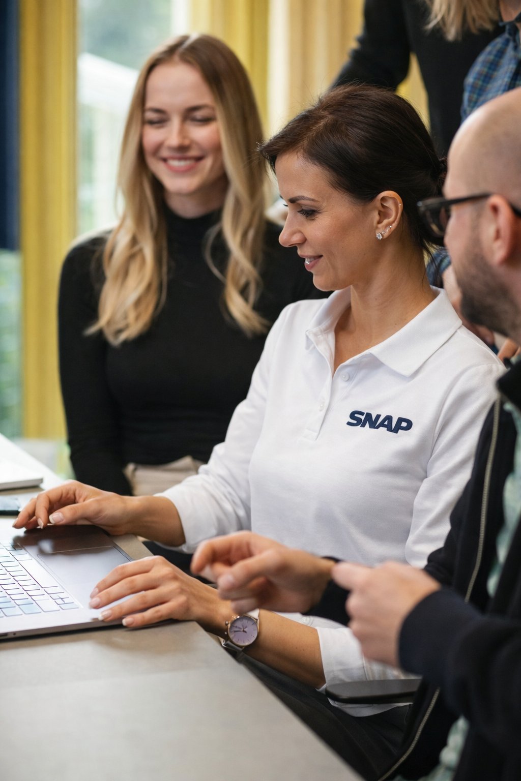 The SNAP team collaborating at a meeting